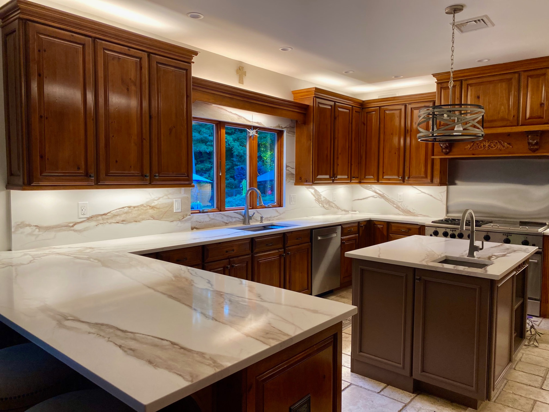 Custom kitchen countertop project by Granite Guys